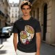 Olive T-Shirt With Cute Hugging Ramen Bowl Couple Print