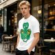 Olive Green T-Shirt With Studio Ghibli Clover Graphic Print
