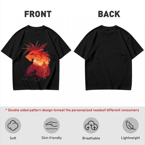 Olive T-Shirt With Fiery Lion Creature Graphic Print