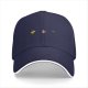 Black Baseball Cap With Small Beer And Drink Motif Embroidery