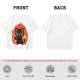 Olive T-Shirt With Cute Black Cat Thumbs Up On Flames Graphic