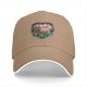 Black baseball cap with forest spirit creature graphic print
