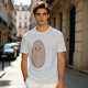 Olive Green T-Shirt With Cute Smiling Potato Graphic