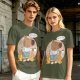 Olive T-Shirt Featuring the 'This Is Fine' Dog Meme Art