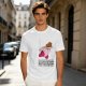 Olive t-shirt with Kirby holding knife and cake, text Calm Down I'm Only Here For The Cake
