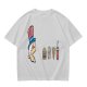 Olive T-Shirt With Uncle Sam Hat And Fast Food Graphic Print
