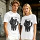 Olive T-Shirt With Sorry I Can't Black Cat Graphic Print