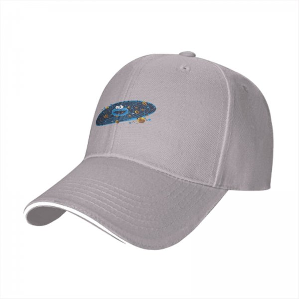 Black Baseball Cap With Cookie Monster Galaxy Print