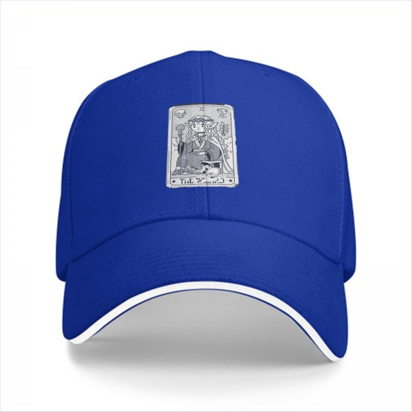 Black baseball cap with elf tarot card graphic