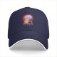 Black Baseball Cap With Anime Character Sunset Ship Art Print