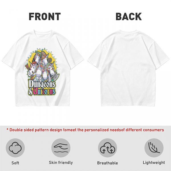 Dungeons and Unicorns Themed Graphic T-Shirt