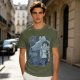 Olive T-Shirt Featuring Princess Mononoke Wolf Artwork