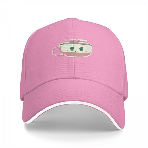 Black Baseball Cap With I Need More Coffee Cup Graphic