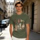 Olive T-Shirt with Japanese Food Monster Yokai Art Print