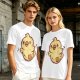 Olive T-Shirt With Cute Cartoon Chick Graphic