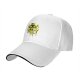 Black Baseball Cap With Distressed Yellow Skull Pirate Emblem