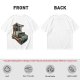 Olive T-Shirt With Rustic Wooden Cart Print