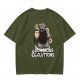 Olive T-Shirt with Dungeons & Gluttons Dwarf Viking Graphic