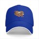 Black baseball cap with heart shaped food print design
