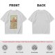 Olive T-Shirt With Retro Mountain And Ramen Noodle Landscape Print