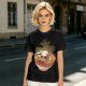 Olive T-Shirt With Skull Ramen Bowl Graphic
