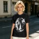 Olive T-Shirt With Western Gunslinger Crow And Roses Graphic