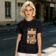 Olive T-Shirt With Cute Cats Doing Laundry Graphic