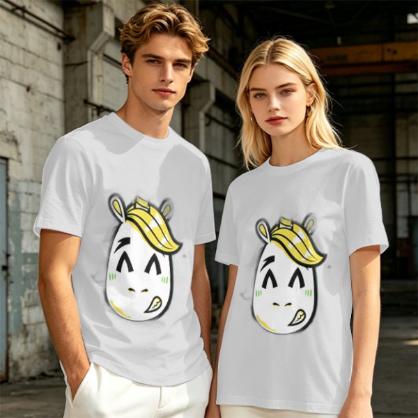 Olive T-Shirt With Cute Cartoon Horse Graphic Print