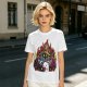 Olive T-shirt with Final Fantasy Vivi and Moogle Fire Artwork
