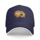 Black Baseball Cap With Funny Noah's Ark Cat Cartoon Print