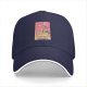 Black Baseball Cap With Retro Ramen Bowl Graphic Print