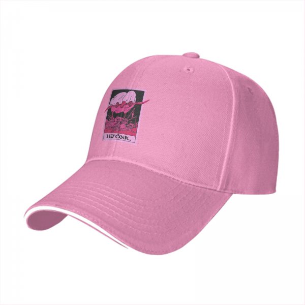 Black Baseball Cap With Pink Hjönk Tarot Style Duck Print