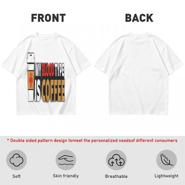 My Blood Type Is Coffee Graphic Tee