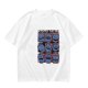 Olive T-Shirt With Mood Of The Day Blue Dragon Character Grid Print