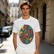 Gaming Character Grill Graphic Olive T-Shirt