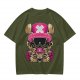 Olive T-Shirt with Tony Tony Chopper Lion Art Print