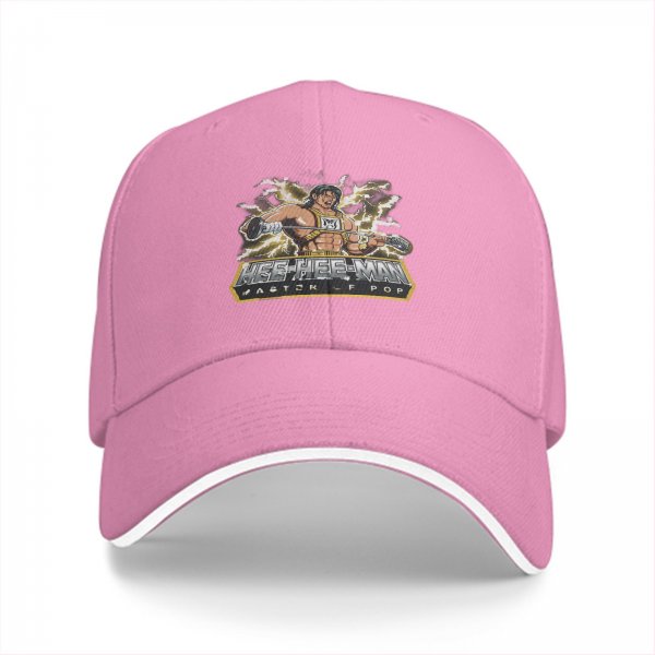 Black baseball cap with Hee Hee Man Master of Pop graphic print