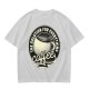 Olive t-shirt with coffee themed 'the solution for everything' print