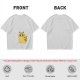 Olive Green T-Shirt With Surprised Yellow Tabby Cat Graphic