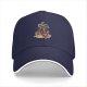 Black Baseball Cap with Fantasy Warrior and Companion Art Print