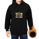 Black hoodie with Christmas beer and tree graphic for beer lovers