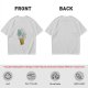 Olive T-shirt with Cute Duck Holding Four-Leaf Clover Print