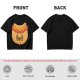Olive T-Shirt With Cute Cartoon Hot Dog Graphic Print