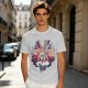 Olive T-Shirt Featuring Fantasy Warrior Princess With Sword Art