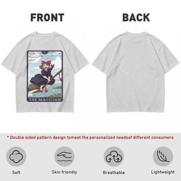 Olive T-Shirt Featuring Kiki's Delivery Service The Magician Tarot Art