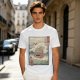 Olive t-shirt with ukiyo-e style Howl's Moving Castle print