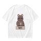 Olive T-Shirt With Grumpy Bear Holding Coffee Mug And 'NOPE' Print