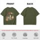 Olive T-Shirt with Japanese Food Monster Yokai Art Print