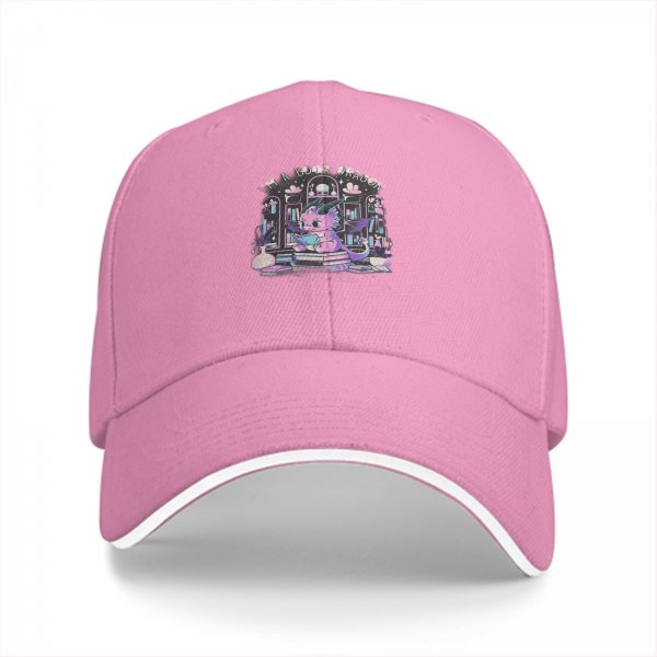 I'm a Book Dragon Baseball Cap with Cute Dragon Reading Art