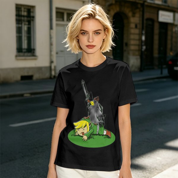 Legend of Zelda Cucco Defeats Link Graphic T-Shirt